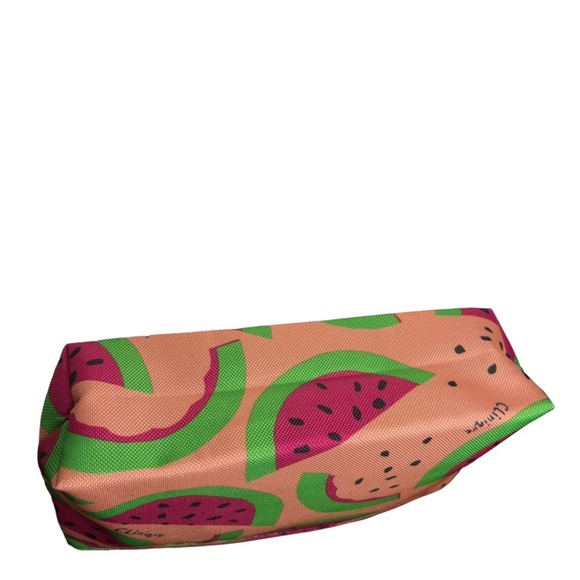 Clinique + David Cosmetic Bag/Pouch-Pink/Green Watermelon NEW - Picture 7 of 9